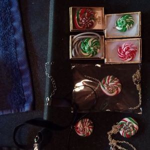 Christmas Necklaces. Handmade Polimer Clay